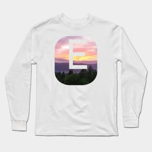 Initial E Sunset Photograph Long Sleeve T-Shirt